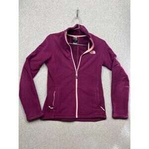 The North Face Womens Zip Up Fleece Sweater Morning Glory Magenta Purple
